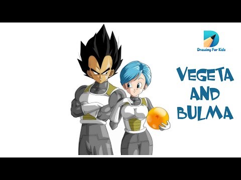 Vegeta and Bulma Drawing! 💙 How to Draw Dragon Ball Super Characters for Kids