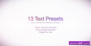 Text Presets After Effects Free Download