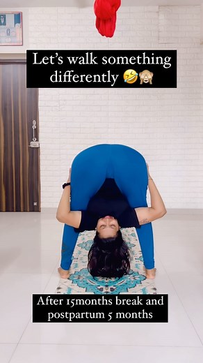 Do you wanna try? . #vaibhavlaxmijhala #postpartumflexibility #yogawithvaibhavlaxmijhala #indianyogini #yogamom #momof2kids #contortionist #contortion #contortionistofinstagram #contortion_post #fitmom #trending #walk | Yoga With Vaibhavlaxmi Jhala