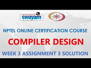 Compiler Design | NPTEL | Week3 | Assignment 3 Solution | Jan2021