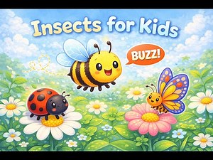 Insects for Kids 🐞 Learn Bug Sounds & Shapes with Fun Song Buzzing Bumblebee