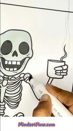 Dance Into Halloween! | Spooky Nights Halloween Coloring Book’s Fun Skeleton Page