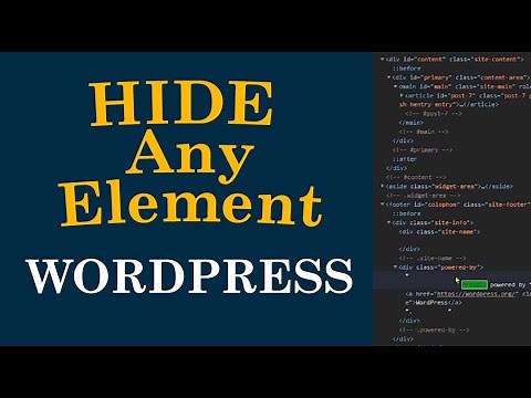 How to Hide Any Element on WordPress Website with CSS