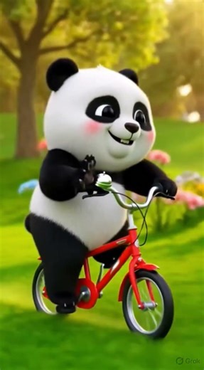 Panda First Time Cycle Chalata Hai 🐼🚲 | Funny Cute Panda in Park | 3D Cartoon Short
