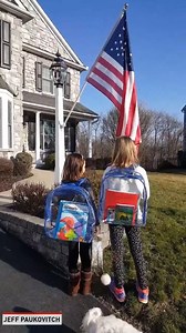 "My girls woke up, got ready for "school", went outside, and began with The Pledge of Allegiance. Love these girls!" - Jeff Paukovitch on Twitter | KEPR Action News