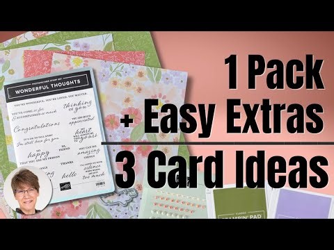 3 Dreamy Floral Cards from 1 Pack of Patterned Paper