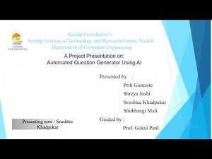 Automated Question Generator using AI.