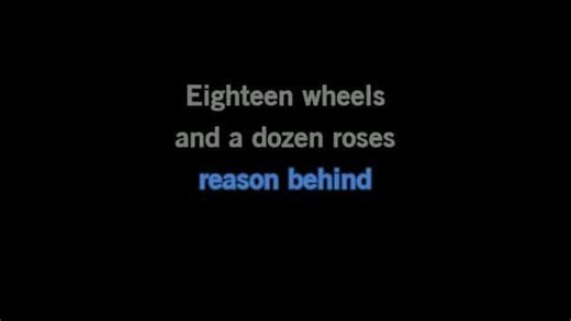 Karaoke 18 Wheels and a Dozen Roses - Billy Dean - CDG, MP4, KFN - Karaoke Version