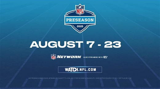 Watch live preseason games during August on NFL Network