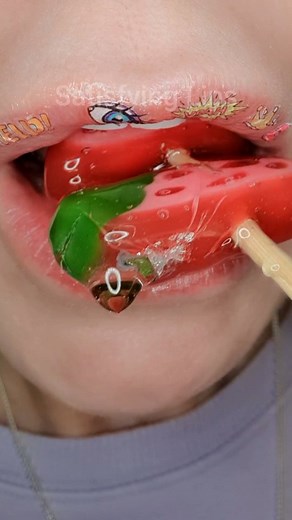 138K views · 1.2K reactions | ASMR Satisfying Eating Crunchy Tanghulu Strawberry Candy #asmr #asmrcrunch #statisfyinglips | Satisfying Lips | Facebook