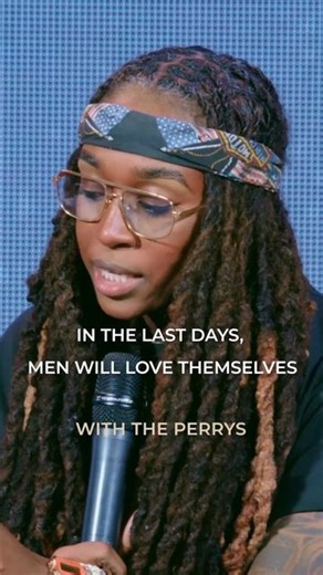 With The Perrys on Instagram: "There’s a self-centered hermeneutic that is being imposed on every Biblical text. We love teaching that is all about “me.” But everything is not about you. We’ve forgotten the reality that we are made FOR God. That everything exists FOR God, including each of us. [ This is a clip from the With The Perrys podcast tour with @jackiehillperry and @preston_n_perry, available now on YouTube. ] #podcast #jackiehillperry #prestonperry #withtheperrys #preaching #bible #theo