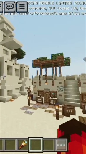 Minecraft (Desert project village)Day 2 follow me on my other acc too #minecraft #mimecraftbedrock