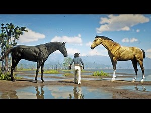 Cowboy Steals Huge Black and Gold Turkoman Horses at MacFarlane's Ranch | RDR2 Wild West