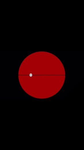 Red Circular Object Visualization on Black Background