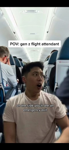 me as a flight attendant #pov #comedy #fyp