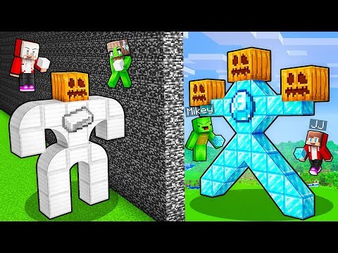 JJ and Mikey: BOYS vs GIRLS GOLEM BATTLE in Minecraft - Maizen