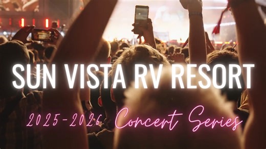 4.1K views · 29 reactions | Sun Vista RV Resort 2025-2026 Concert Series Lineup is Now Available! | Sun Vista RV Resort | Facebook