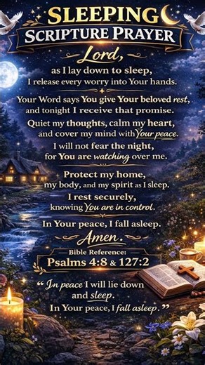 Sleeping Scripture Prayer | Peaceful Sleep in God’s Presence (Psalm 4:8) ‪@Pomoregie‬