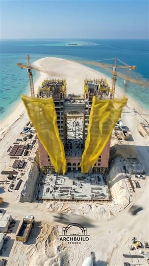 Dubai’s Billion Dollar Sand Mega Project Time Lapse 🏝️🏢 | ArchBuild Studio #construction
