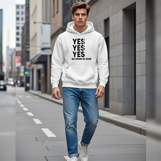 NPC Meme Hoodie - "yes / Ice Cream so Good" Tiktok Viral Trend - Etsy
