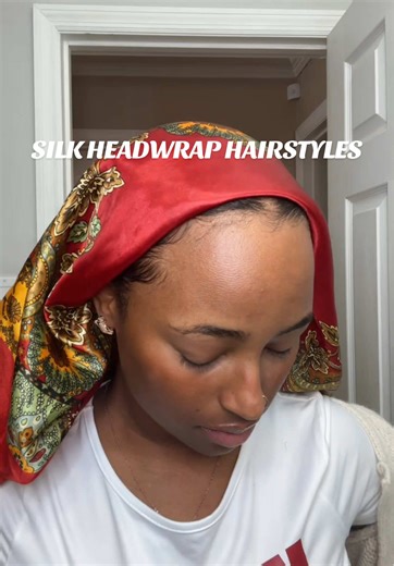 When you master SILK HEADWRAP HAIRSTYLES 💗💗 • Scarf link 🔗: miyahjohnsonhaircare.com CHECK IT OUT ♥️✔️ • • • #silkscarf #headwrap #headwraptutorial #foryoupage #curlyhair #naturalhairstyles #natural #naturalhair #fyp