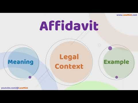 Affidavit Meaning Legal Context & Example Legal Terms Simplified @LawMint