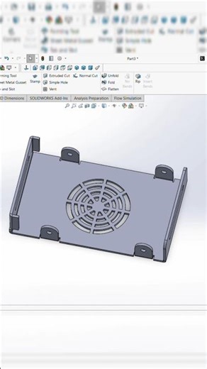 Solidworks part modeling 20 // #solidworks #3ddesign #sheetmetal #sheetmetaldesign #shortfeed #cad