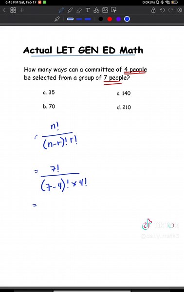 Solving Combination Word Problems: Let Math Major, GenED Math, Civil Service Math