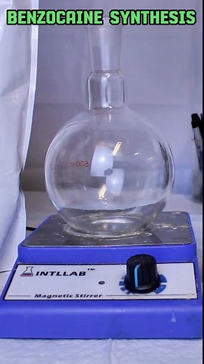 Making benzocaine from scratch #chemistry #science #boil #reflux #react #reaction #fyp #chemical #medication #numb #agent #acid #filter #trending #organicchemistry