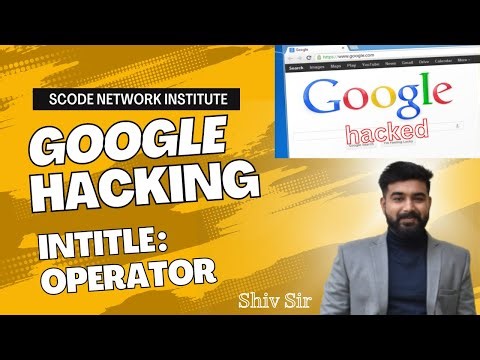 google hacking intitle operator | google dorks | ethical hacking course
