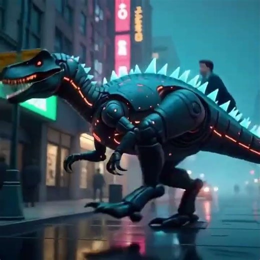 Robotic dino become crazier #animetoons #shorts #dinosaur