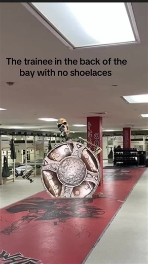 Basic Training Mishap: Trainee Without Shoelaces