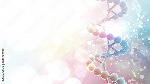science template wallpaper with dna molecule on white background seamless looping overlay 4k virtual video animation background