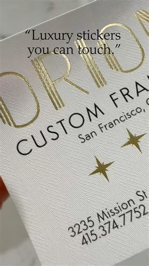 Luxury stickers you can touch. Crafted with timeless textures - only at FastPrinting.com