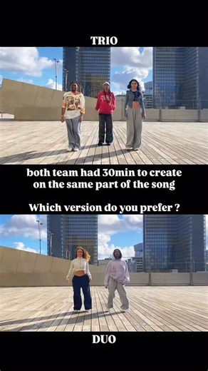 MIX’IN on Instagram: "Both team had 30 minutes to create on the same part of the song. Which version do you prefer ? #dancer #dance #choreography #choreo #hiphop #commercial #challenge #dancechallenge"