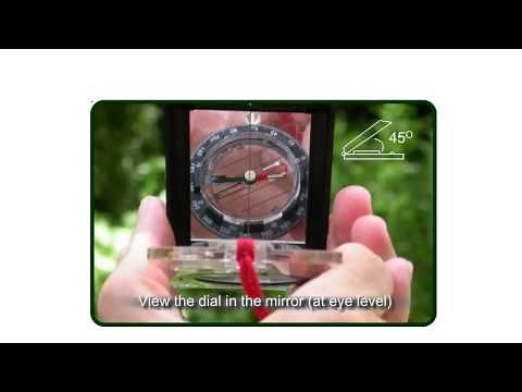 Find a bearing using a mirror compass