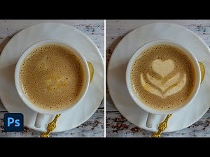 How to create coffee latte Art Effect in Photoshop | Photoshop Tutorial