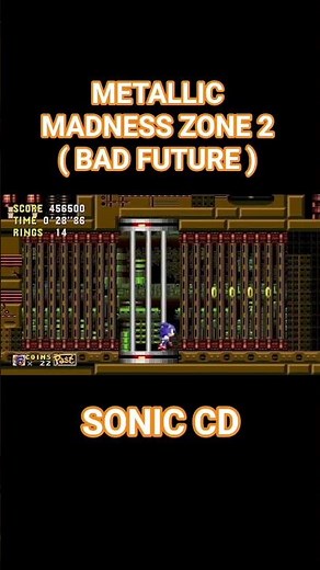 Sonic CD - Metallic madness zone 2 ( bad future ) #shorts #gaming #games
