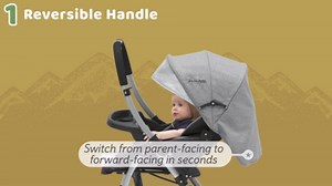 Jeep Unlimited Reversible Handle Stroller, Grey Tweed