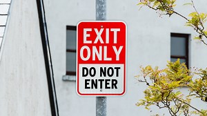Watch Exit Only - Do Not Enter Sign, 18" x 12" 3M Metal Sign on Amazon Live