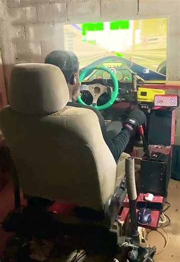 Testing 4dof motion simulator homemade in JA #simracing#diy#motionrig#arduino#jamaicanyoutuber#