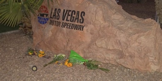 Memorial grows for Kyle Busch outside Las Vegas Motor Speedway