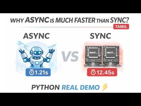Why Async is MUCH Faster than Sync? Python Real Demo (Tamil)