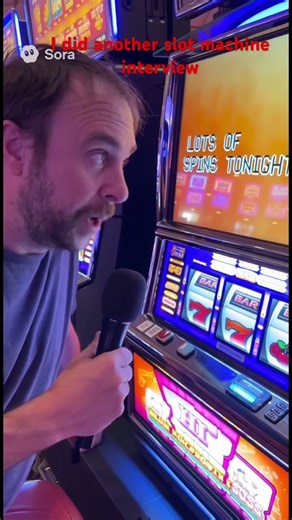 Quick interview of a slot machine #shortsfeed #slot #slotscasinogames #sora