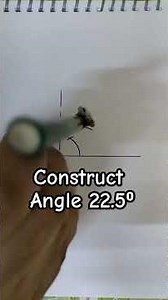 construct angle 22.5⁰ | how to construct angle 22.5⁰ with compass and ruler| YouTube shorts videos|