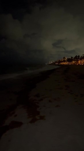 The ocean is rough this evening…. 🌊 - Almost a full moon. | Crystal Pool