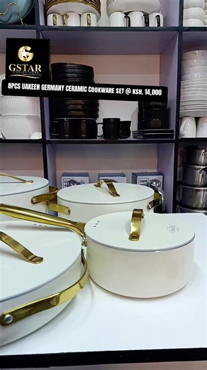 UAKEEN Germany 8pcs Ceramic Cookware Set – Premium Non-Stick