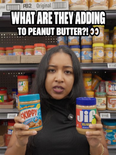 Why Does Peanut Butter Need 5 Ingredients?! 🥜👀Why does peanut butter need so many ingredients? 🥜👀 I compared Jif and Peter Pan with natural peanut butter, then found fresh-ground peanut butter made with just ONE ingredient: peanuts. From 5 ingredients all the way down to 1. Which one are you choosing? #PeanutButter #Jif #FoodIngredients #NaturalPeanutButter #HealthyFood