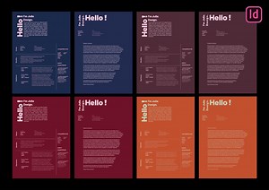 4-color InDesign CV/Cover Letter Templates