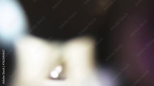 Human chromosomes. View through the eyepiece of a microscope. Prenatal Genetic Laboratory. Chromosomes in the eyepiece of a microscope. Genetic research. Genetics Lab.